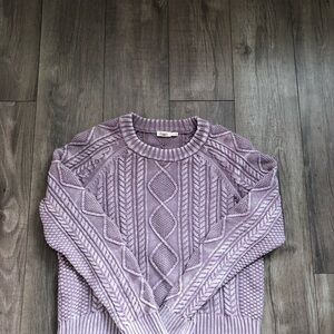 Faherty washed out pink Cable Knit Sweater